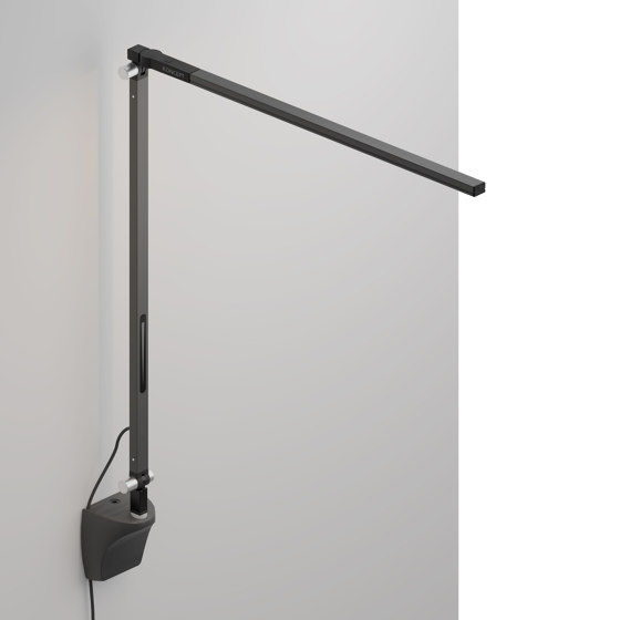 Z-Bar Solo Desk Lamp with wall mount, Metallic Black | Wandleuchten | Koncept