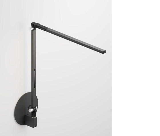 Z-Bar Solo mini Desk Lamp with hardwire wall mount, Metallic Black | Lámparas de pared | Koncept