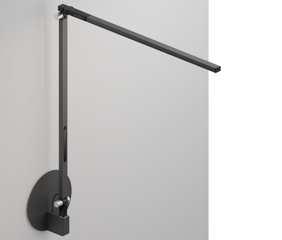 Z-Bar Solo mini Desk Lamp with hardwire wall mount, Metallic Black | Appliques murales | Koncept