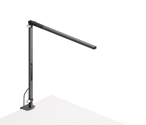 Z-Bar Solo mini Desk Lamp with one-piece desk clamp, Metallic Black | Lampade tavolo | Koncept