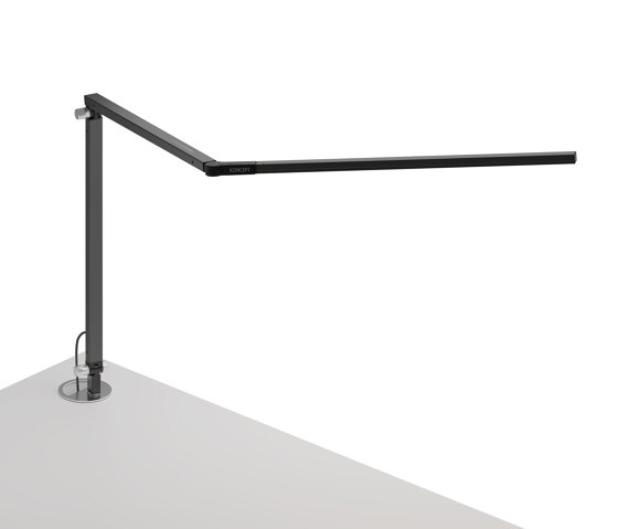 Z-Bar Desk Lamp with grommet mount, Metallic Black | Luminaires de table | Koncept