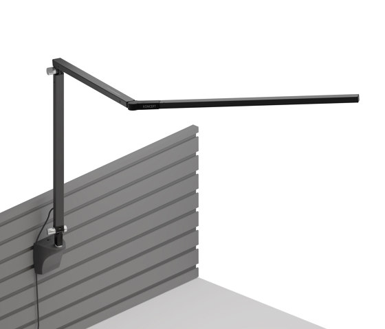 Z-Bar Desk Lamp with slatwall mount, Metallic Black | Lampade parete | Koncept