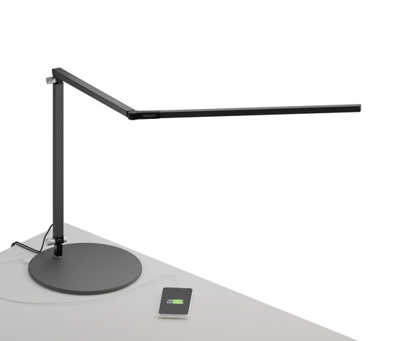 Z-bar Desk Lamp with USB base, Metallic Black | Table lights | Koncept