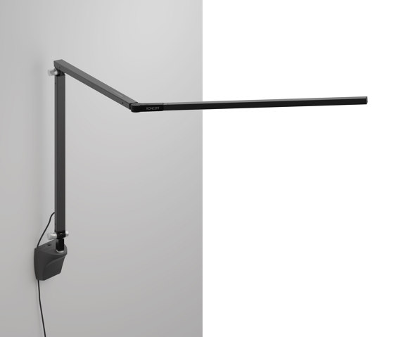 Z-Bar Desk Lamp with wall mount, Metallic Black | Lámparas de pared | Koncept