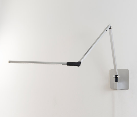 Z-Bar Desk Lamp with hardwire wall mount, Silver | Wall lights | Koncept
