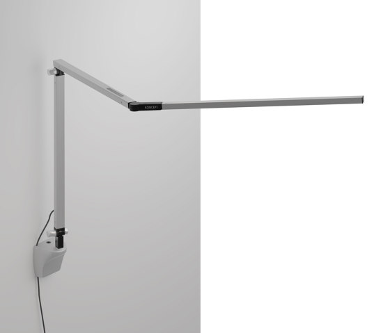 Z-Bar Desk Lamp with wall mount, Silver | Wall lights | Koncept