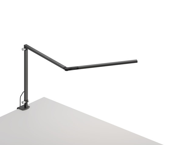 Z-Bar mini Desk Lamp with one-piece desk clamp, Metallic Black | Tischleuchten | Koncept