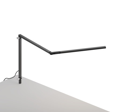 Z-Bar mini Lamp with through-table mount, Metallic Black | Tischleuchten | Koncept