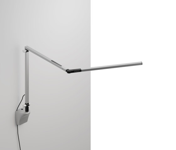 Z-Bar mini Desk Lamp with Silver wall mount, Silver | Wall lights | Koncept