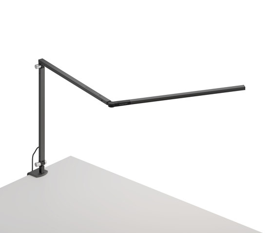 Z-Bar slim Desk Lamp with one-piece desk clamp, Metallic Black | Tischleuchten | Koncept