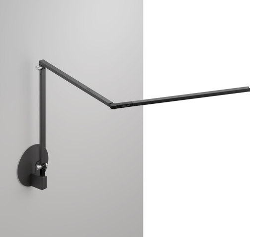 Z-Bar slim Desk Lamp with hardwire wall mount, Metallic Black | Wandleuchten | Koncept