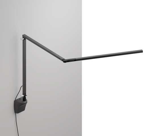 Z-Bar slim Desk Lamp with wall mount, Metallic Black | Wall lights | Koncept