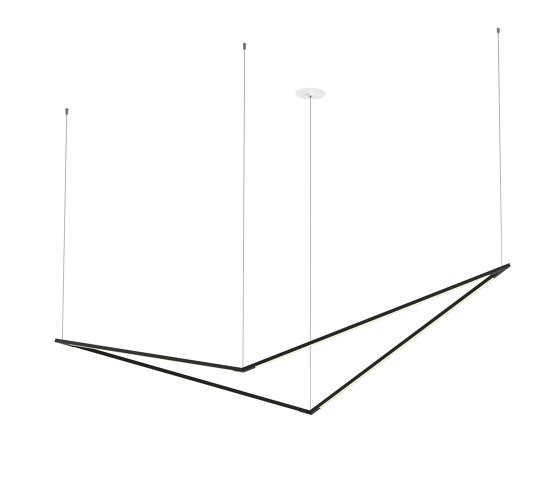 Z-Bar Pendant 36", Bird, Matte Black, Canopy | Suspended lights | Koncept