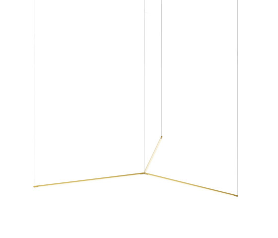 Z-Bar Pendant Medium Trio, Gold (24" light bars) | Suspensions | Koncept
