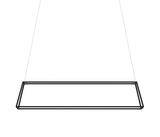 Z-Bar Pendant Rise Rectangle - Matte Black 54" | Lámparas de suspensión | Koncept