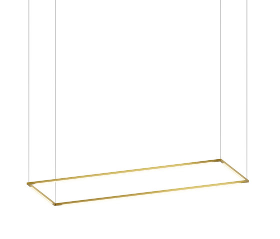 Z-Bar Pendant Large Rectangle, Gold (16"/48" light bars) | Suspensions | Koncept