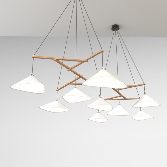 Emily Group of Nine semi-matte white | Suspended lights | Daniel Becker Studio