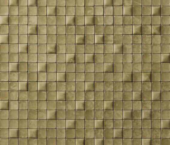 MOSAICO Velluto Olive Brown Layout B | Leather tiles | Studioart