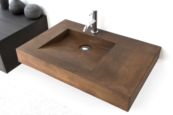 Double Dutch Vintage Brown Concrete Basin - Sink - Vessel - Washbasin | Wash basins | ConSpire