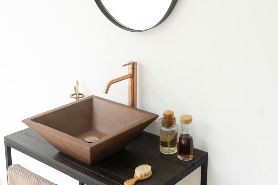 Grappa Vintage Brown Concrete Basin - Sink - Vessel - Washbasin | Wash basins | ConSpire