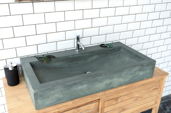 Horizon Copper Green Concrete Basin - Sink - Vessel - Washbasin | Wash basins | ConSpire