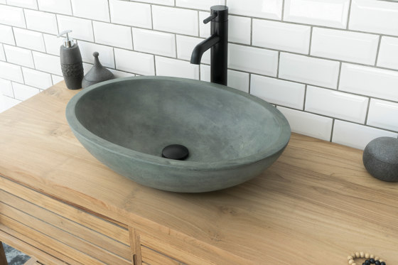 Luca Grande Copper Green Concrete Basin - Sink - Vessel - Washbasin | Wash basins | ConSpire