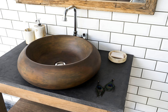Milano Vintage Brown Concrete Basin - Sink - Vessel - Washbasin | Wash basins | ConSpire