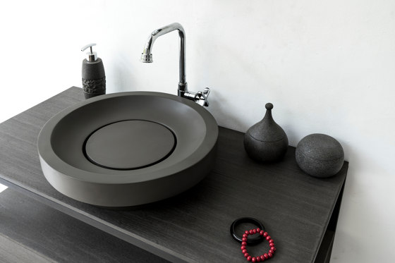 Napoli Dark Grey Concrete Basin - Sink - Vessel - Washbasin | Lavabi | ConSpire