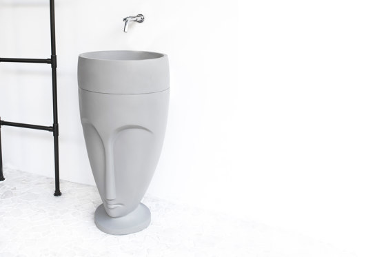 Viso Pedestal Light Grey Concrete Washstand | Wash basins | ConSpire