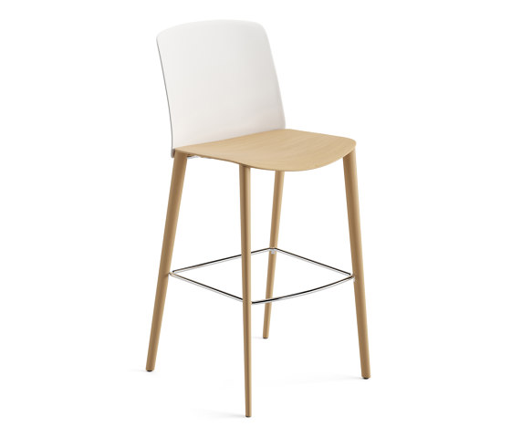 Mixu | Bar stool 4 wood legs | Bar stools | Arper
