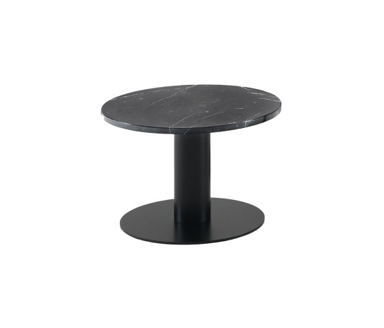 Goya Small Table D. 50 H. 34 cm - Round Version with Marquinia Marble Top | Mesas auxiliares | ARFLEX