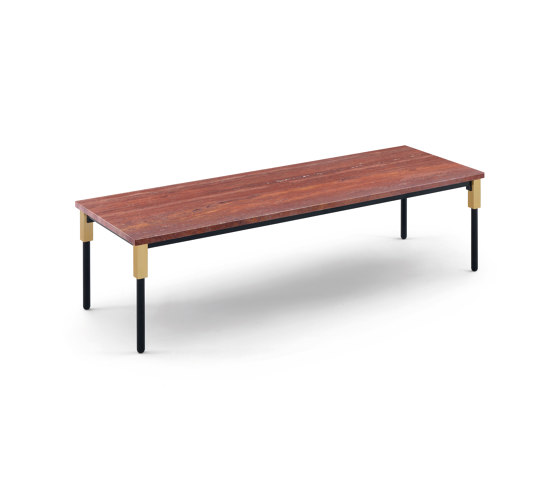 Match Small Table - Version with Travertino rosso Top | Coffee tables | ARFLEX