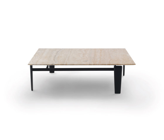 Tablet Petite table 109x109 - Version carrée avec plateau en Travertino romano | Tables basses | ARFLEX