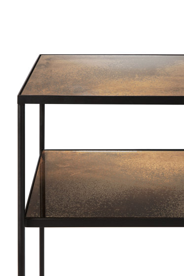 Aged consoles | Bronze Copper sofa console - 2 shelves | Konsolentische | Ethnicraft