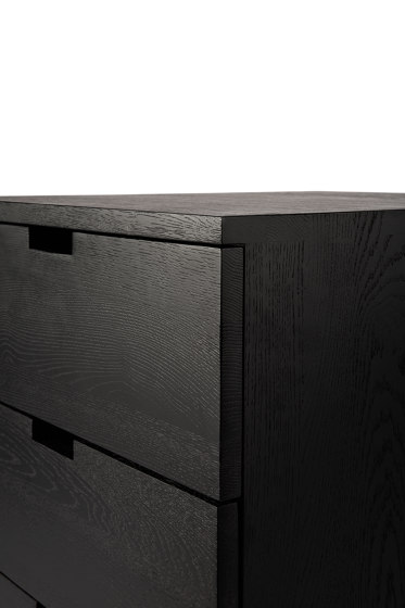Billy | Oak black drawer unit - 3 drawers - varnished | Beistellcontainer | Ethnicraft