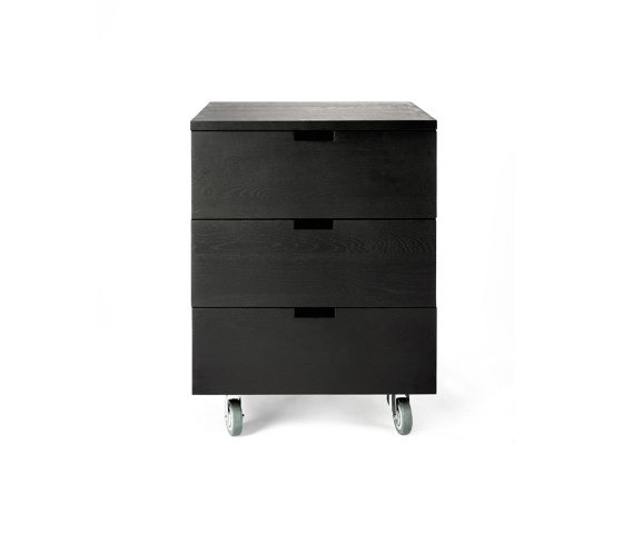 Billy | Oak black drawer unit - 3 drawers - varnished | Cassettiere ufficio | Ethnicraft