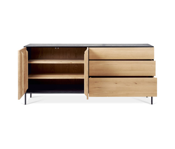 Blackbird | Oak sideboard - 2 doors - 3 drawers - varnished | Sideboards | Ethnicraft