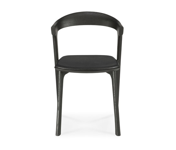 Bok | Oak black dining chair - black leather - varnished | Sedie | Ethnicraft