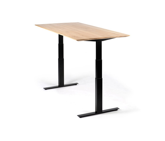 Bok | Oak adjustable desk - black frame - EU | Contract tables | Ethnicraft