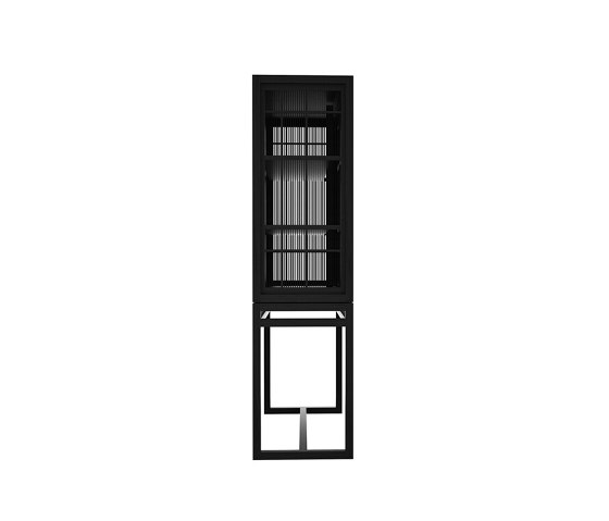 Burung | Oak black storage cupboard - 2 sliding doors - varnished | Armoires | Ethnicraft