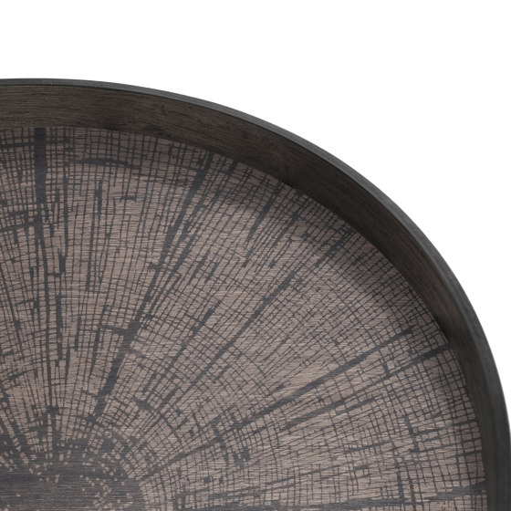 Classic tray collection | Black Slice wooden tray - round - XL | Bandejas | Ethnicraft