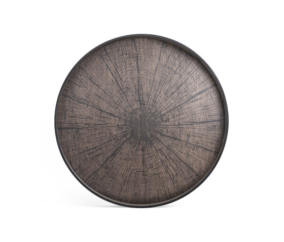 Classic tray collection | Black Slice wooden tray - round - XL | Trays | Ethnicraft