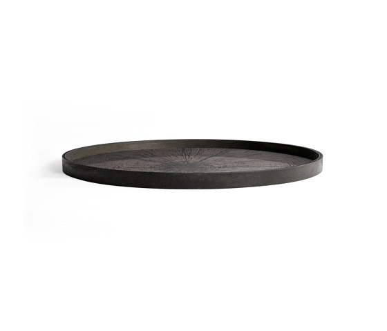 Classic tray collection | Black Slice wooden tray - round - XL | Tabletts | Ethnicraft
