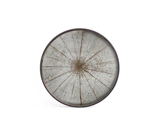 Classic tray collection | Slice mirror tray - light aged - round - S | Bandejas | Ethnicraft