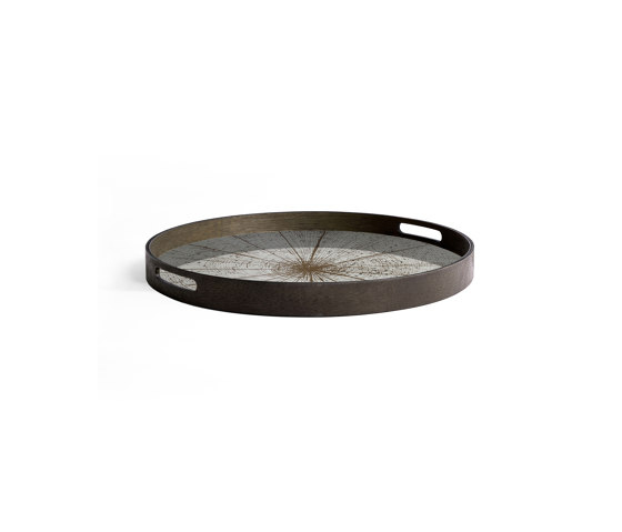 Classic tray collection | Slice mirror tray - light aged - round - S | Bandejas | Ethnicraft