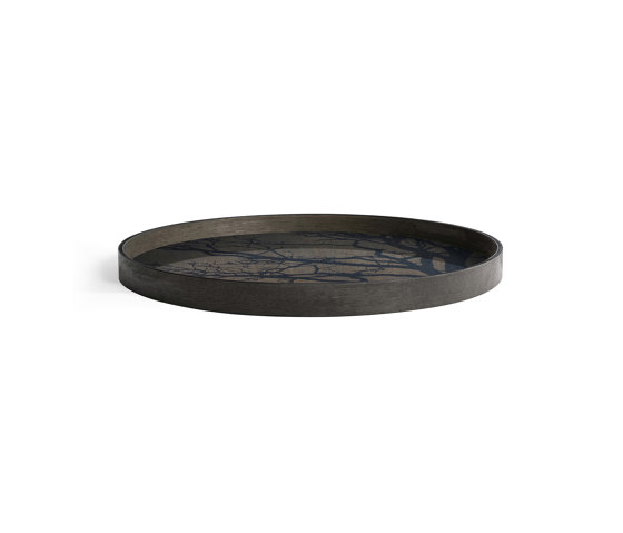 Classic tray collection | Black Tree wooden tray - round - L | Trays | Ethnicraft
