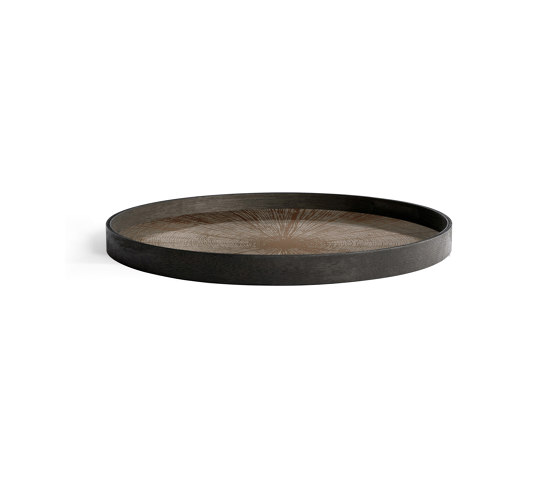 Classic tray collection | Bronze Slice mirror tray - not aged - round - L | Tabletts | Ethnicraft