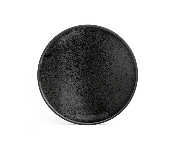 Classic tray collection | Charcoal mirror tray - round - S | Bandejas | Ethnicraft