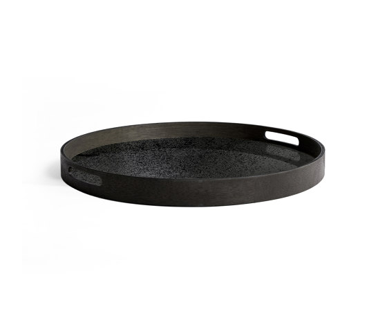 Classic tray collection | Charcoal mirror tray - round - S | Trays | Ethnicraft