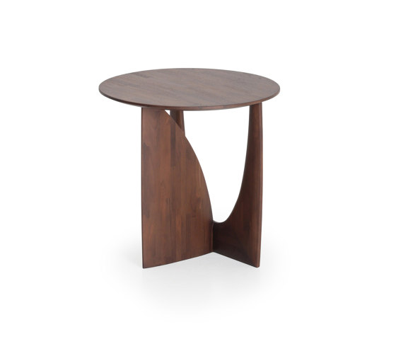 Geometric | Teak brown side table - varnished | Beistelltische | Ethnicraft